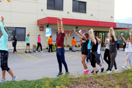 Slika 3 Delavnica Ostanimo mobilni  med vadbo 2